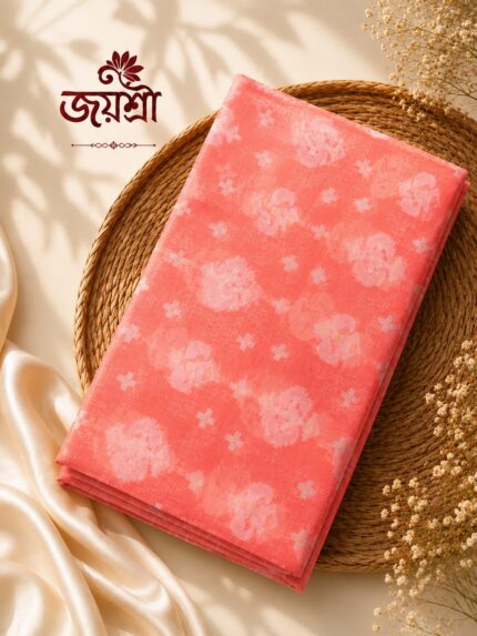 Jamdani Saree for Older Women Red