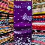 Half Silk Jamdhani Sharee Purple